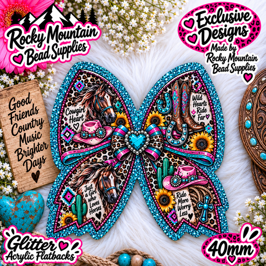Shop Exclusive 1 Count Custom Exclusive Glitter Acrylic Flatback 40mm