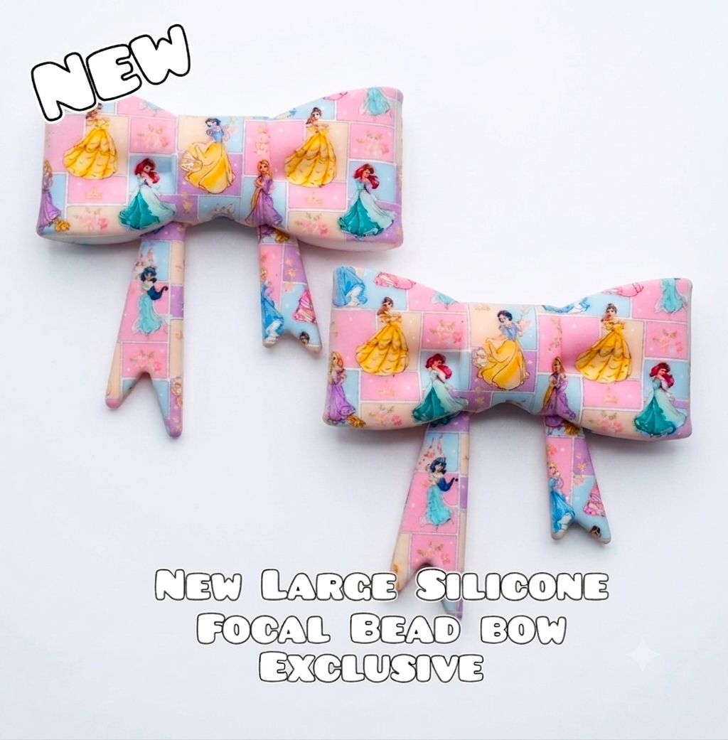 1 Count New Release Silicone Focal Bead Bow Exclusive