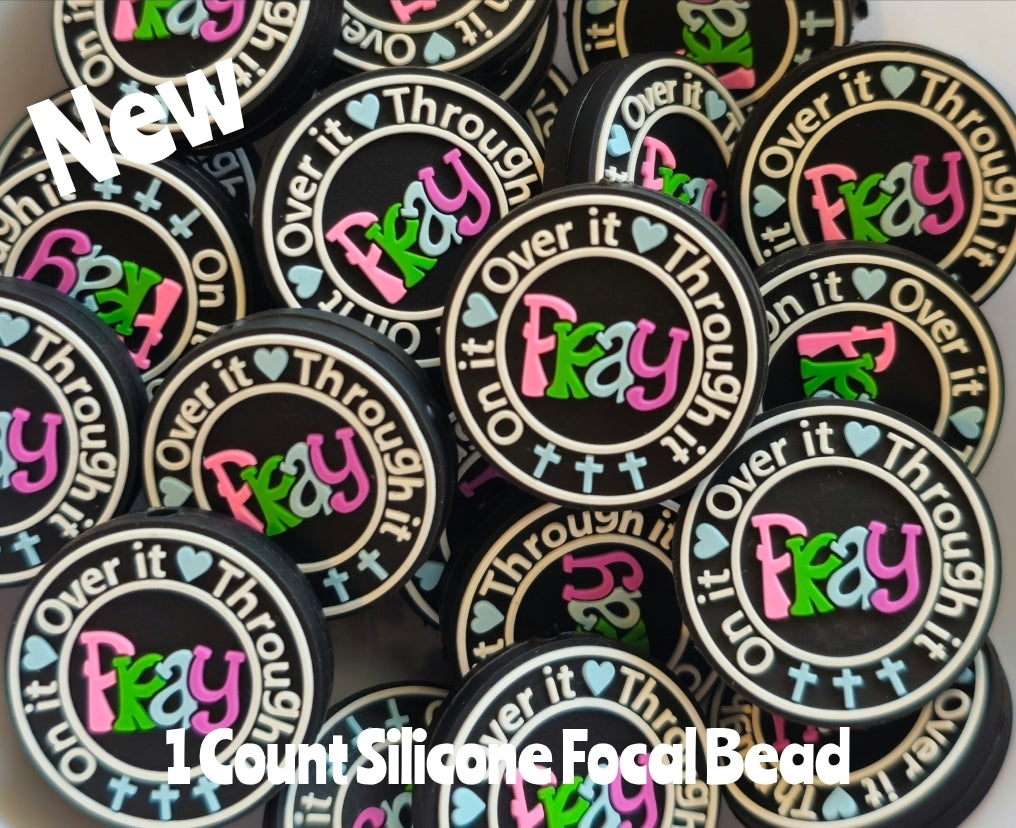 New Silicone Pray Over It Focal Beads 1 Count DIY Bead Supplies