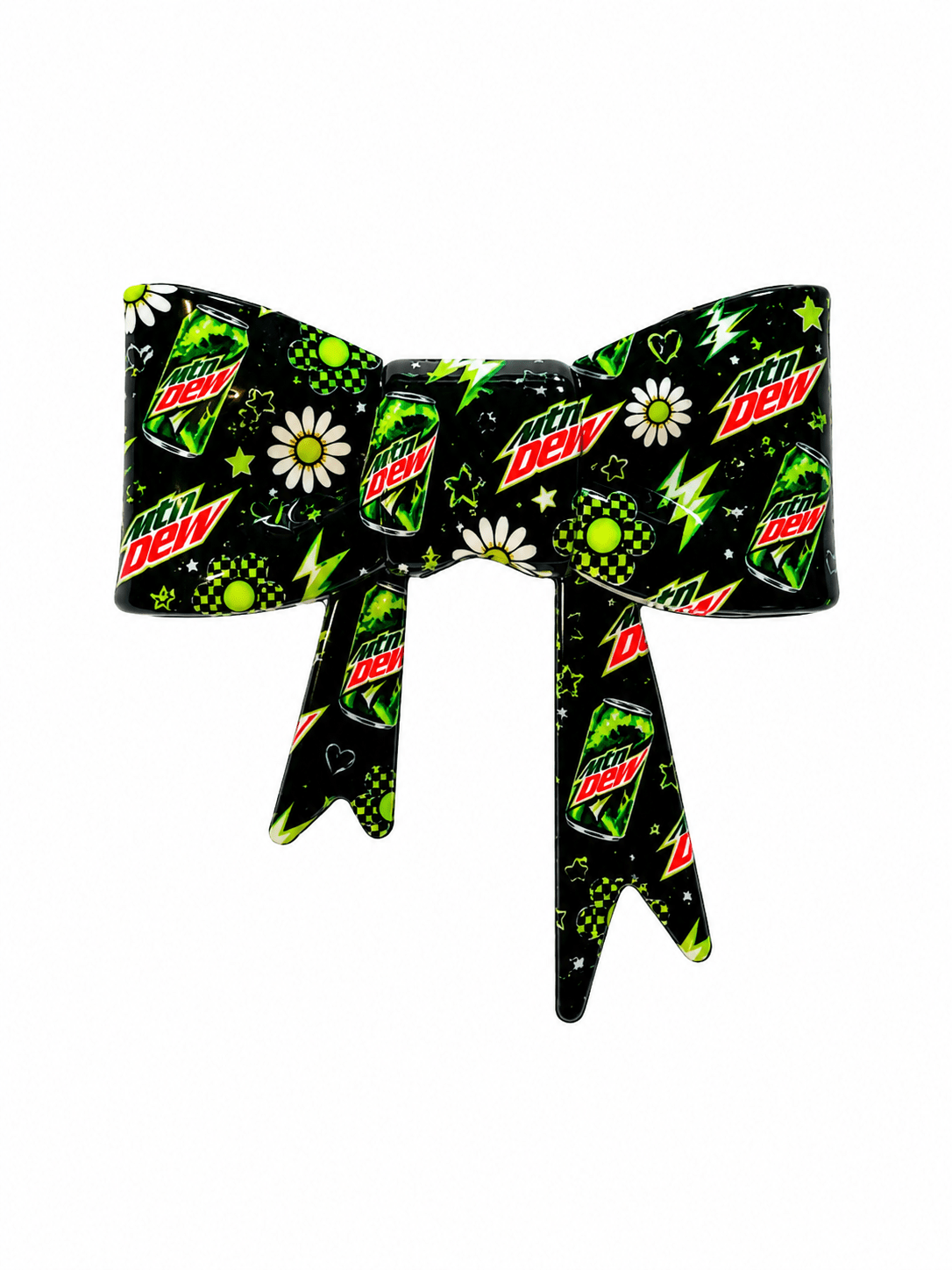 1 Count New Release Silicone Focal Bead Bow GLOSSY FINISH Exclusive 3 options Mountain Dew