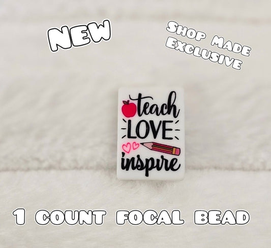 New 1 Count Focal Bead Exclusive Shop Made Teacher