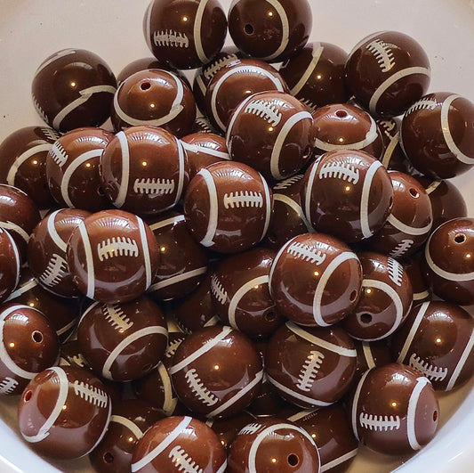 1 Count Acrylic Beads Craft Supplies 20MM Football