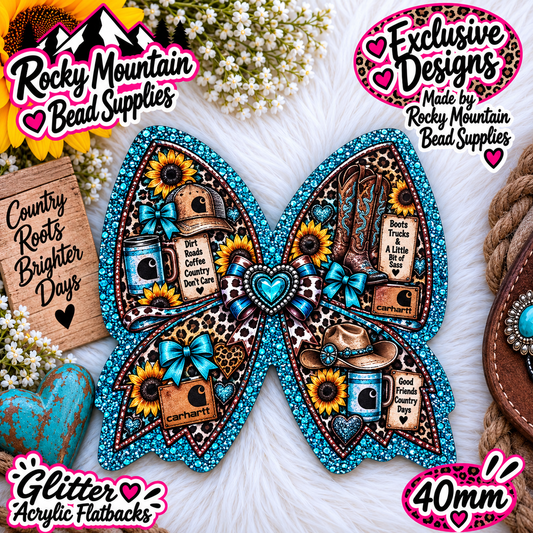 Shop Exclusive 1 Count Custom Exclusive Glitter Acrylic Flatback 40mm