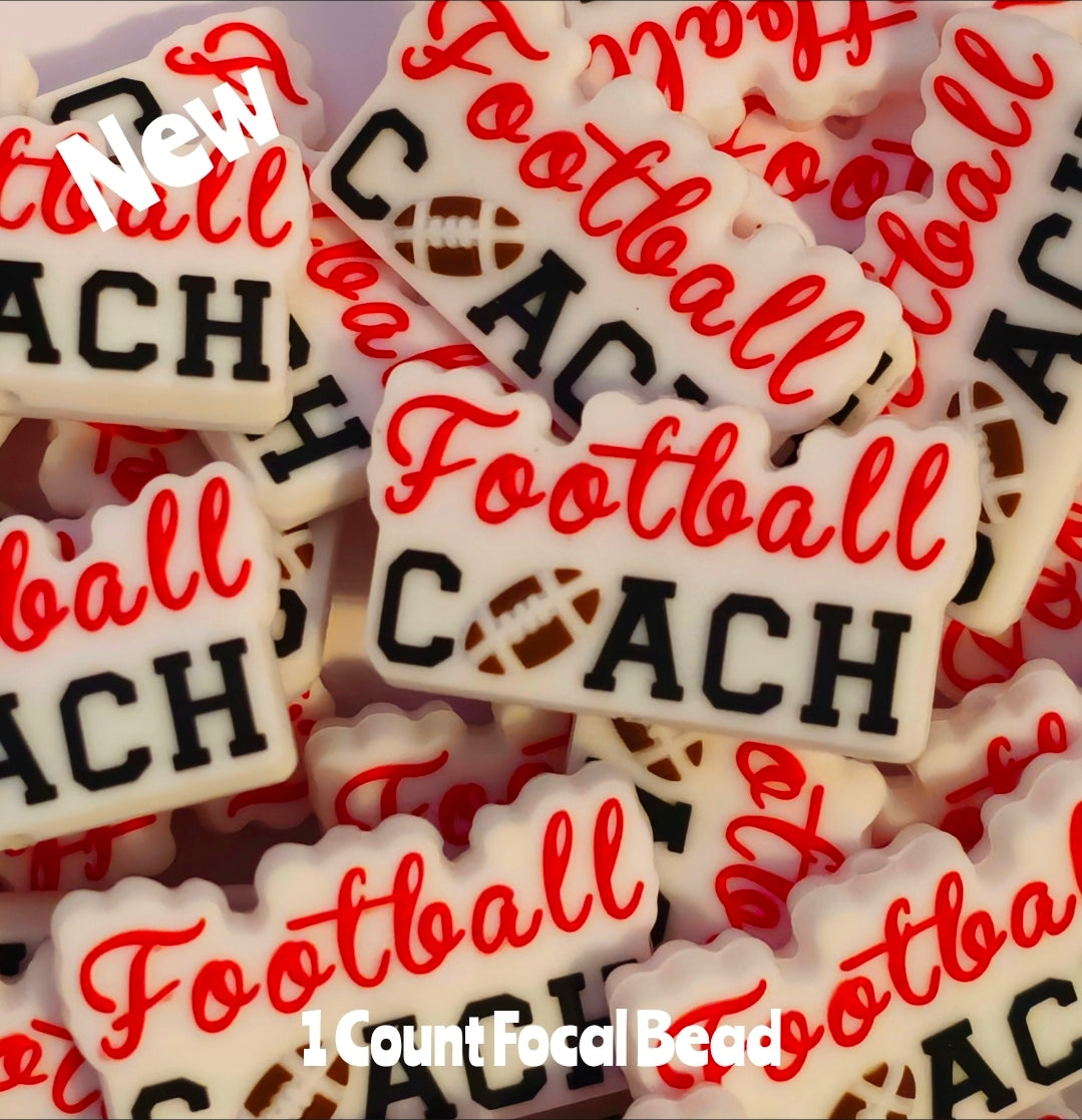 Clearance Football Coach Focal Beads 1 Count DIY Bead Supplies