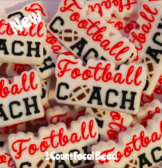 Clearance Football Coach Focal Beads 1 Count DIY Bead Supplies