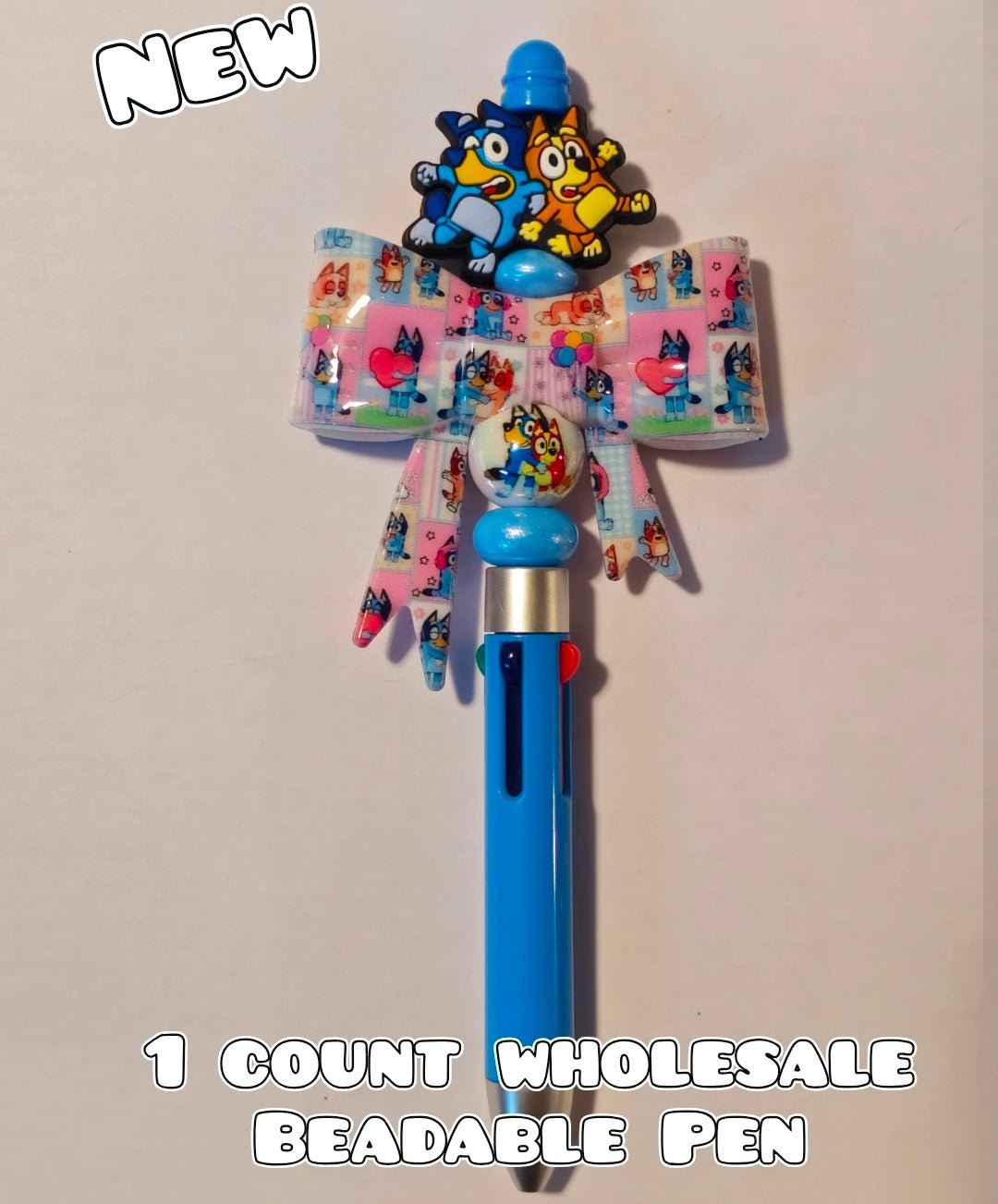 Wholesale 1 Count Beadable Pens Bluey