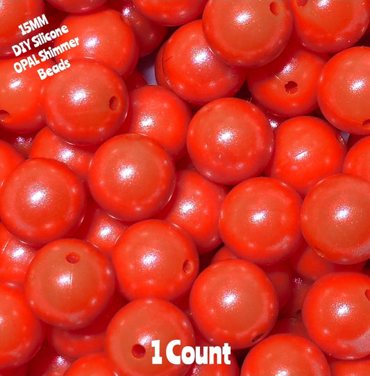 15mm DIY Silicone Solid OPALS Orange Count Craft Supplies & ACCESSORIES