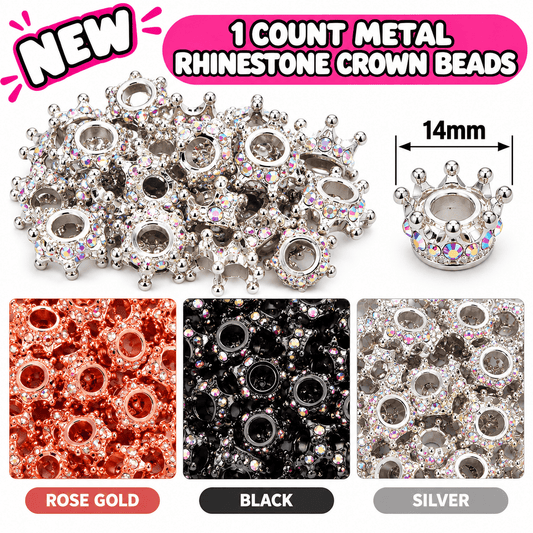 1 Count Metal Rhinestone Crowns