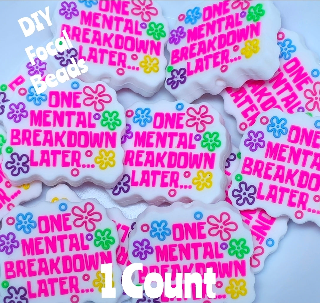 DIY Focal Bead 1 Count Craft Supplies Sarcastic Adult Mental Health
