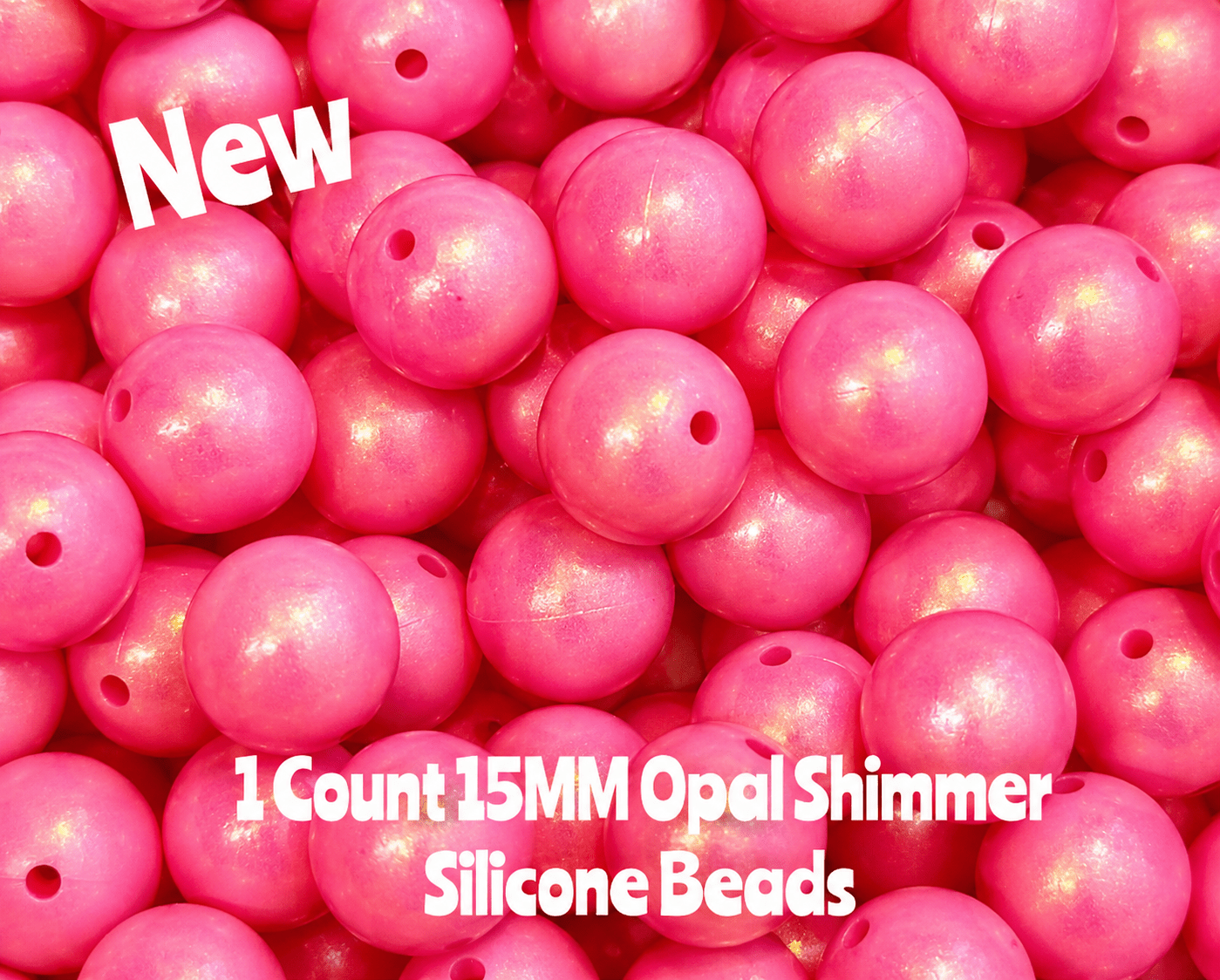 New 15mm 1 Count DIY Silicone Solid OPAL Baby Pink Supplies & ACCESSORIES