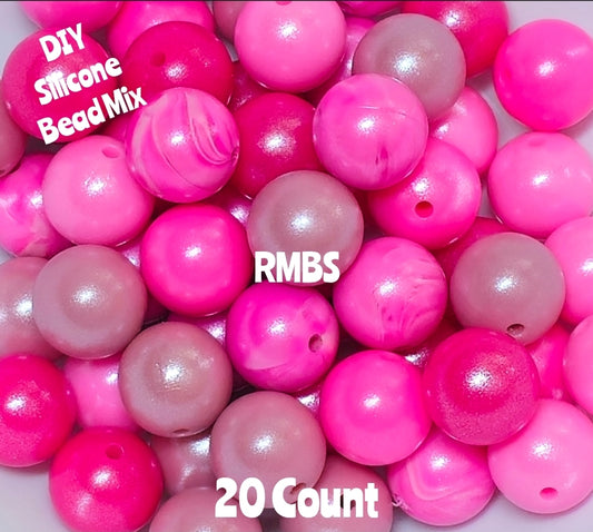 15mm DIY Silicone Solid OPAL 20 Count Mix Pinks Craft Supplies & ACCESSORIES