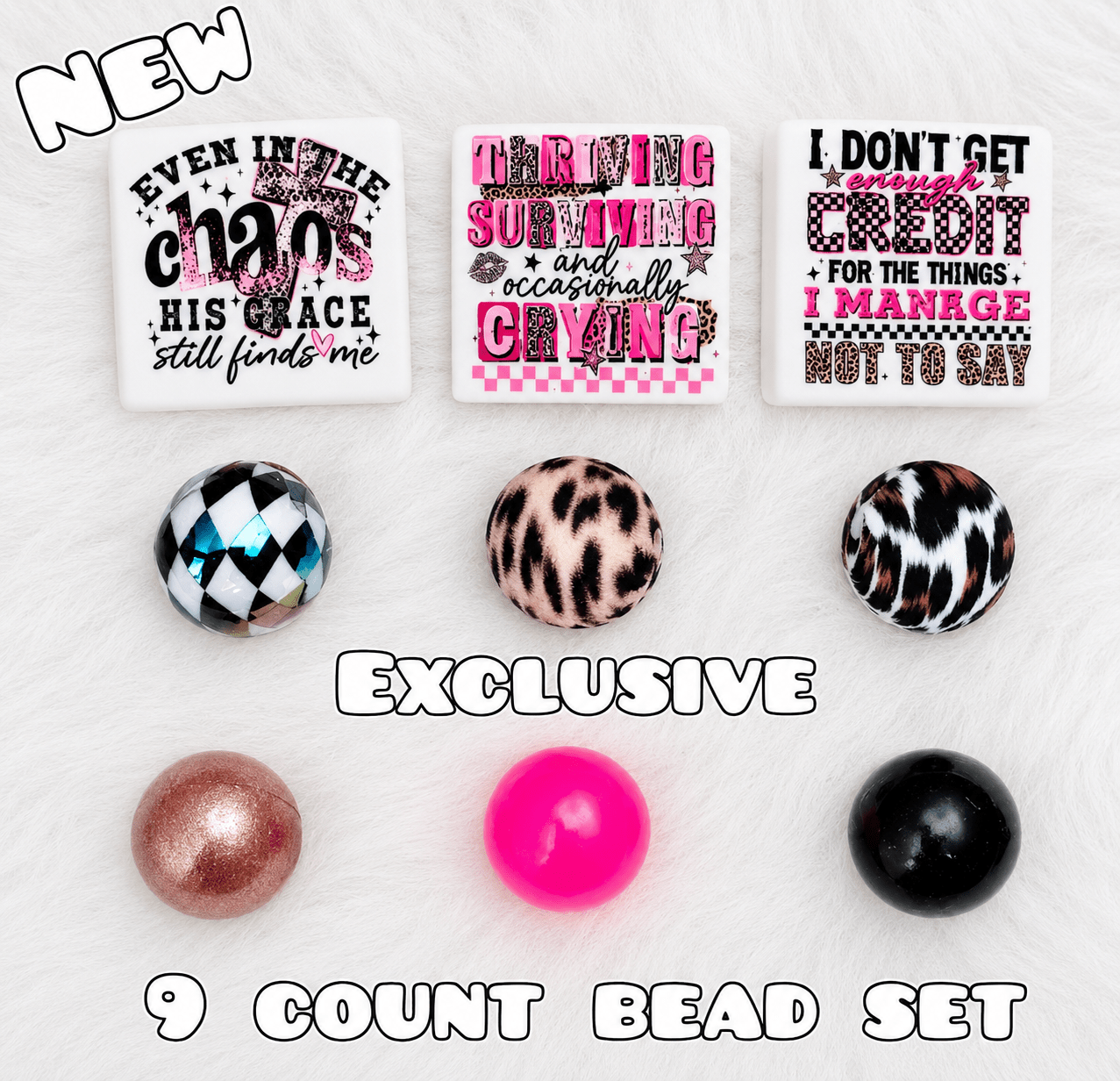 New 9 Count Focal Bead Set Exclusive Shop Made