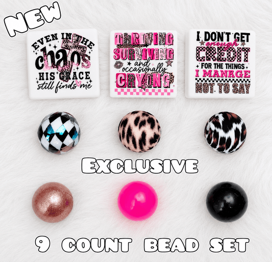 New 9 Count Focal Bead Set Exclusive Shop Made