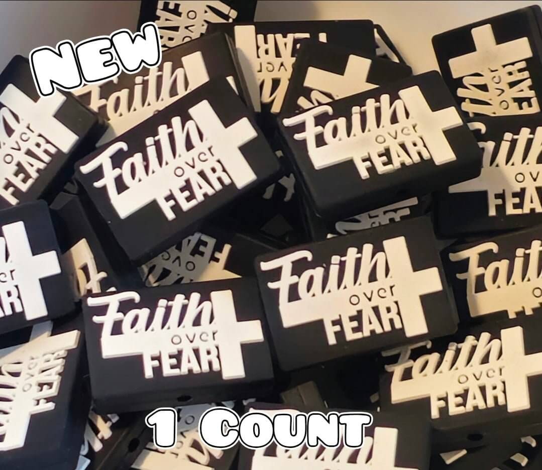 New 1 Count Focal Bead Faith Over Fear