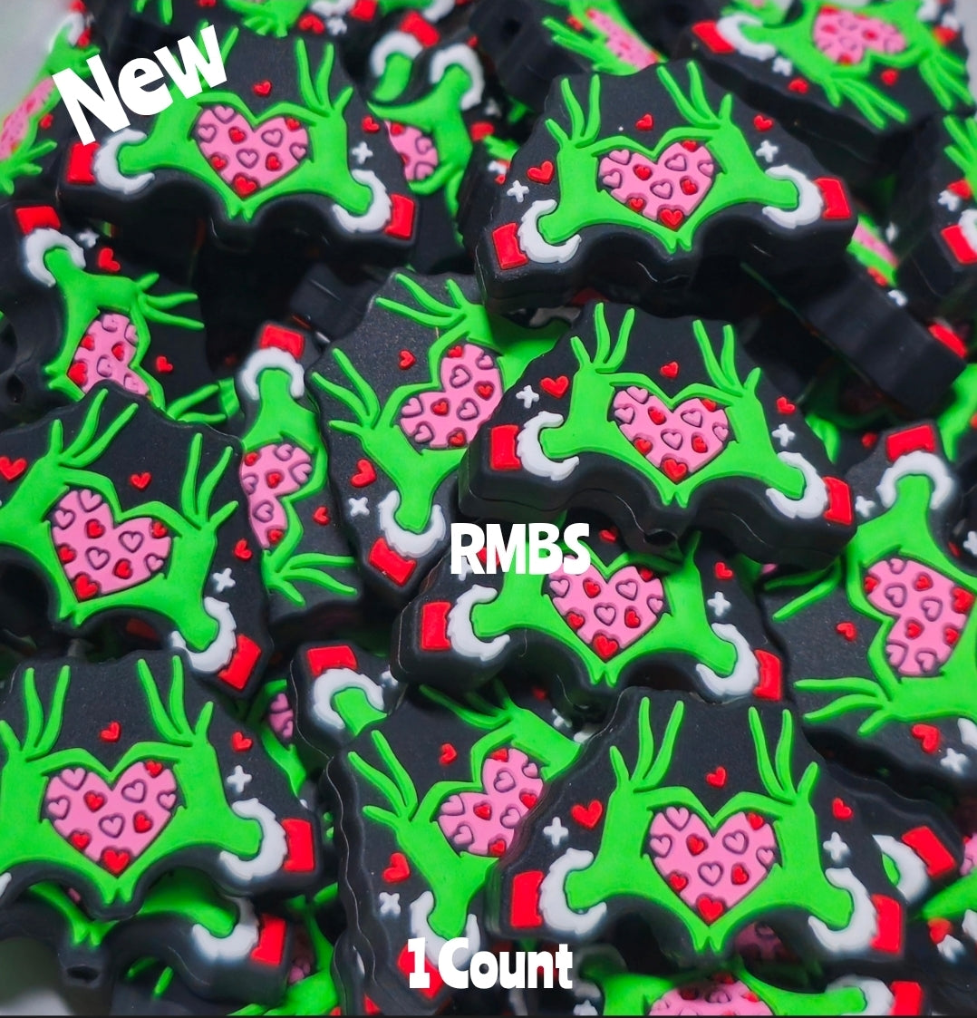 DIY Focal Bead 1 Count Craft Supplies Christmas Character Mr Mean One Grinch Beads