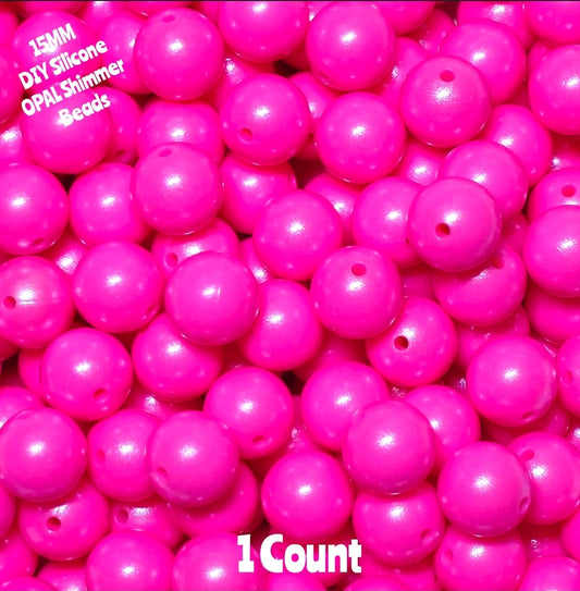15mm DIY Silicone Solid OPALS Rose Pink Count Craft Supplies & ACCESSORIES
