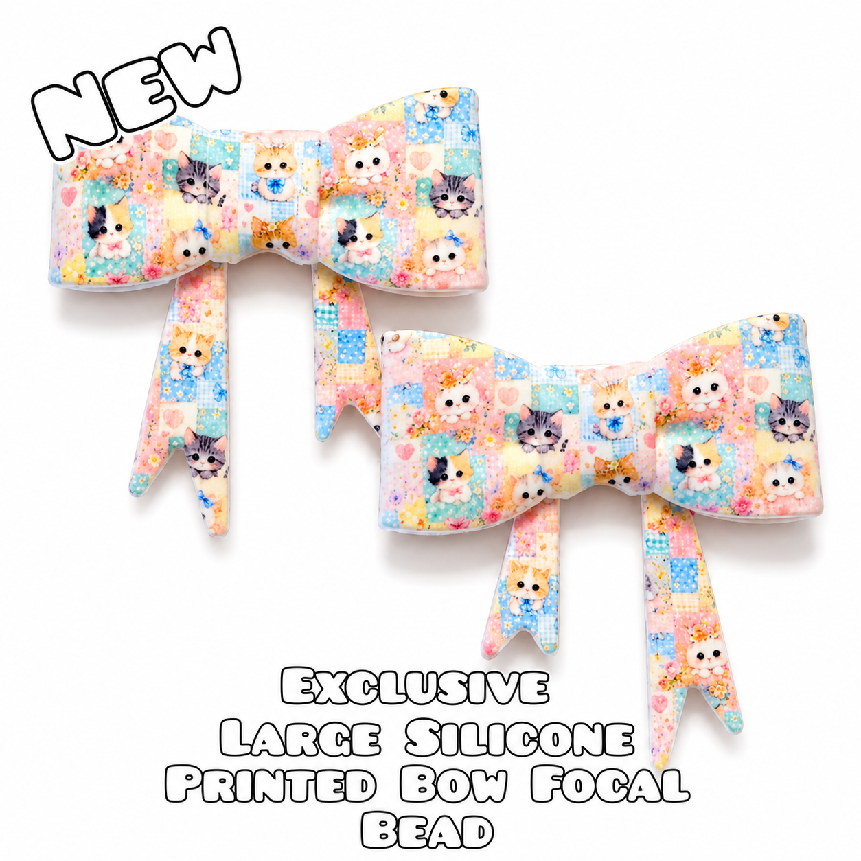 1 Count New Release Silicone Focal Bead Bow Exclusive