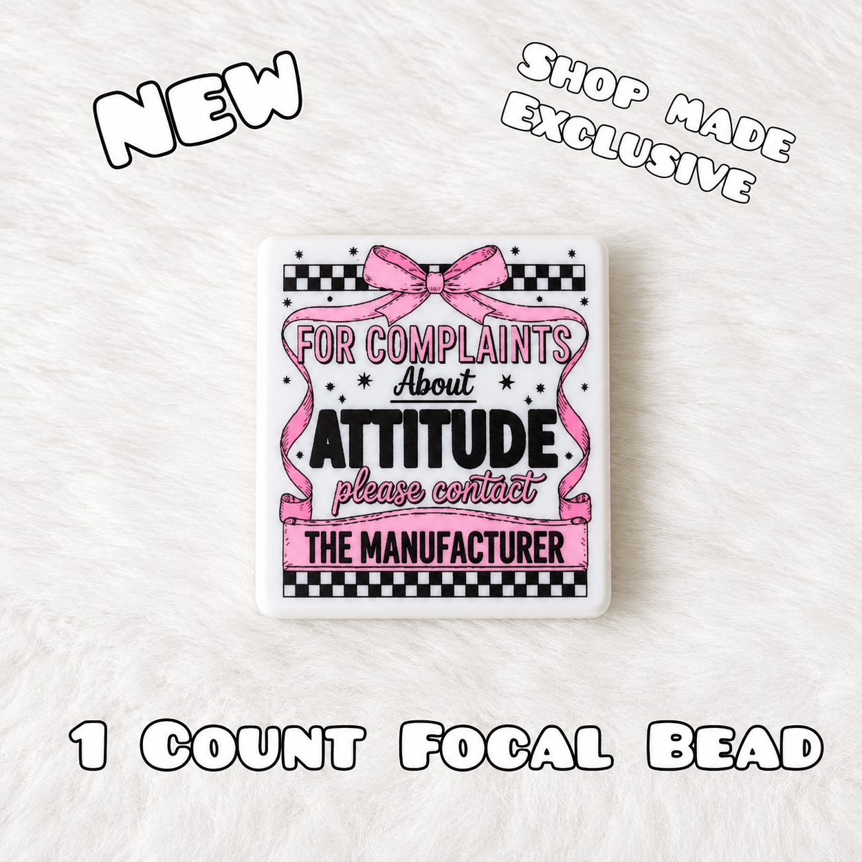New 1 Count Focal Bead For complaints on attitude check the manufacture.  Pen is example bead only