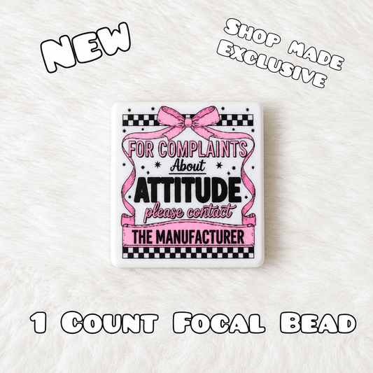 New 1 Count Focal Bead For complaints on attitude check the manufacture.  Pen is example bead only