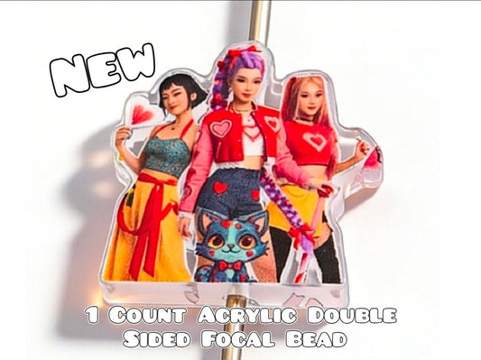 K POP Hunters ACRYLIC Focal Bead 1 COUNT Beadable Accessories