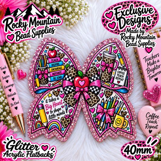 Shop Exclusive 1 Count Custom Exclusive Glitter Acrylic Flatback 40mm