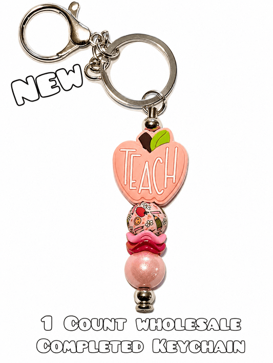 Wholesale 1 Count Beadable Keychain