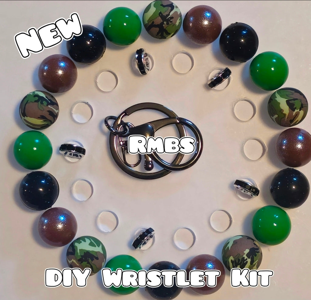 New 1 Count DIY Deluxe Beadable Wristlet Kit