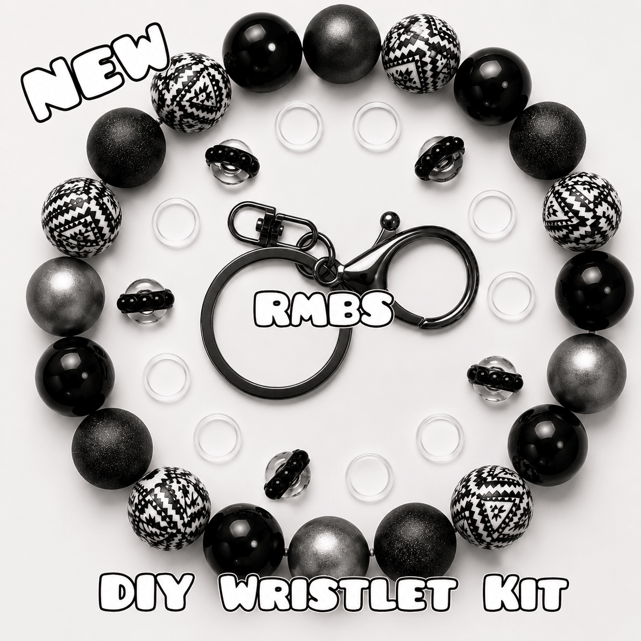New 1 Count DIY Deluxe Beadable Wristlet Kit