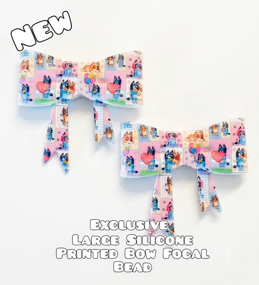 1 Count New Release Silicone Focal Bead Bow Exclusive