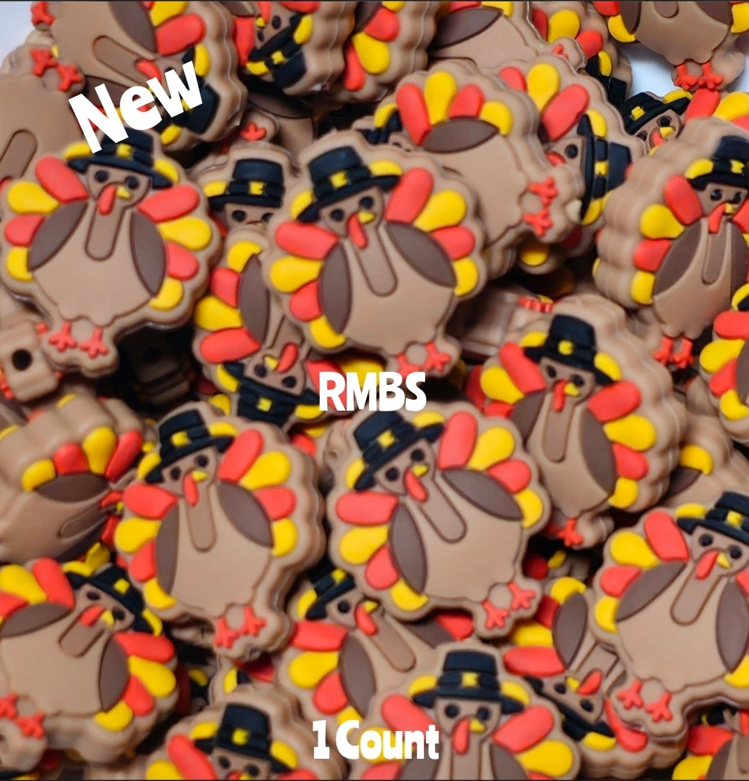 DIY Focal Bead 1 Count Craft Supplies Fall Religious Thanksgiving Silicone Beads