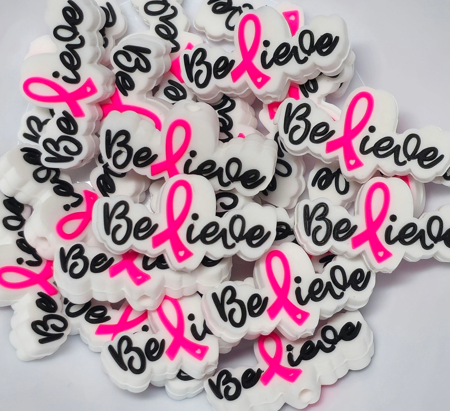 DIY Focal Bead 1 Count Craft Supplies Cancer Awareness Beads Breast Cancer