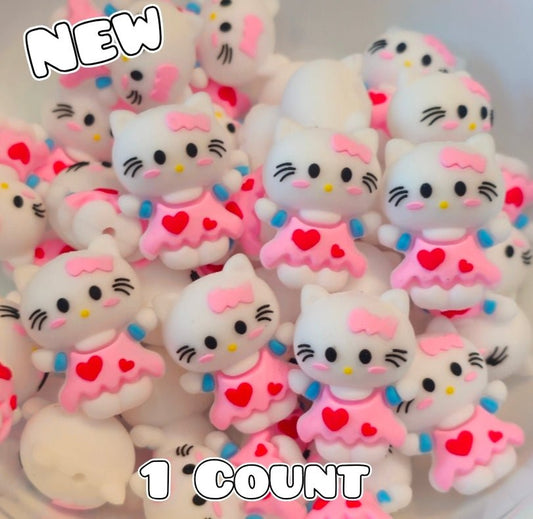 New 1 Count Focal Bead 3D Hello Kitty