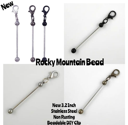New 3.2 inch stainless steel beadable clip bars non rusting