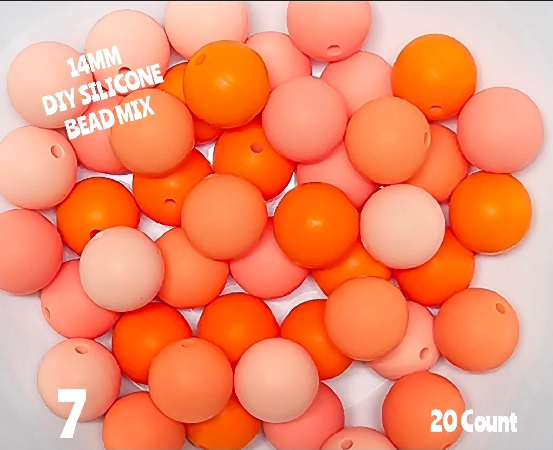 15mm DIY Silicone Beads Solids Mixed Colors Craft Supplies