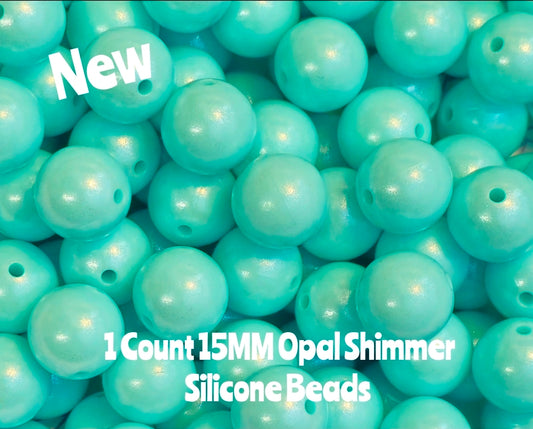 New 15mm 1 Count DIY Silicone Solid OPAL Super Minty Craft Supplies & ACCESSORIES