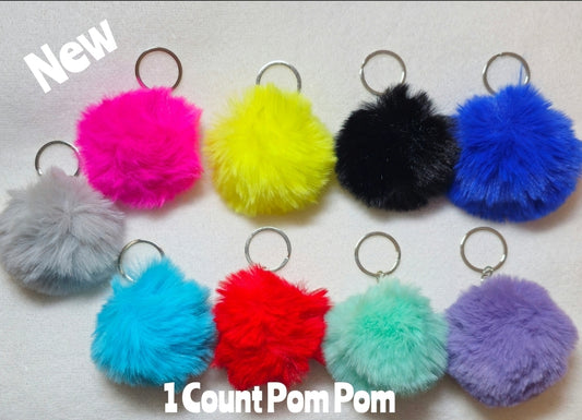 Overstock 1 Count Large Keychain Pom Pom Craft Supplies