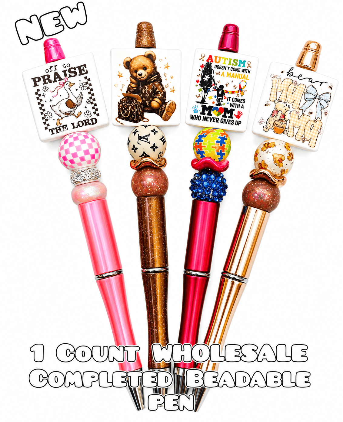 Wholesale 1 Count Beadable Pens