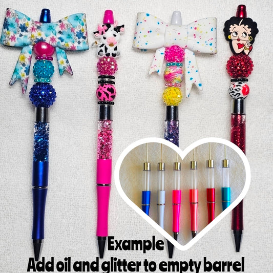 New 1 Count Beadable DIY Fillable Pen Blanks