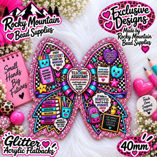 Shop Exclusive 1 Count Custom Exclusive Glitter Acrylic Flatback 40mm