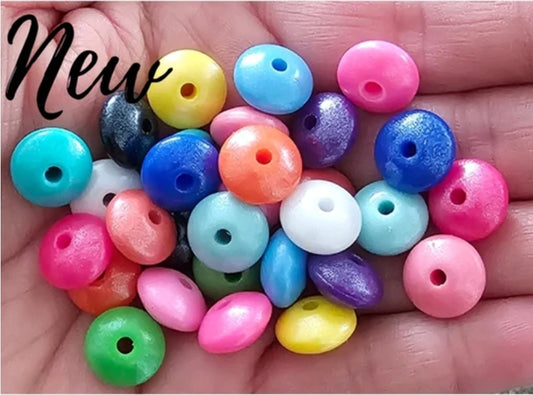 New DIY Beads Opal Lentils spacers beads mixes