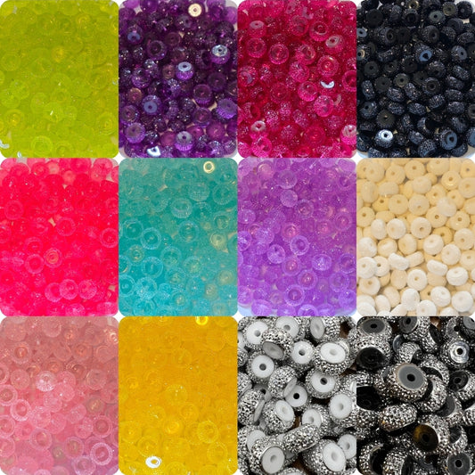 5 Count 12MM Acrylic Spacer Beads Craft Supplies 10 color options