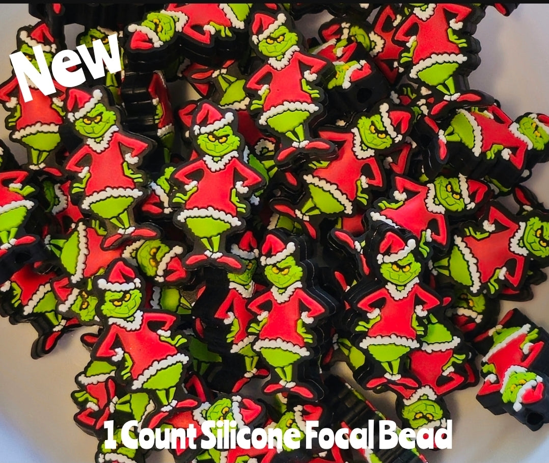 New Grinch Focal Beads 1 Count DIY Bead Supplies