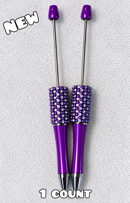 1 Count Beabable PEN Blanks Rhinestone Purple