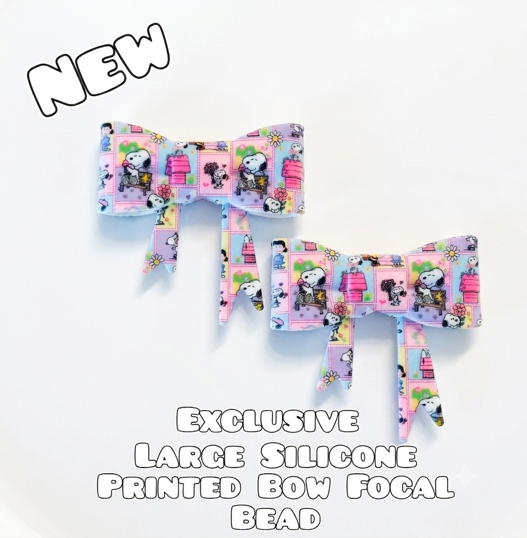 1 Count New Release Silicone Focal Bead Bow Exclusive