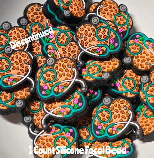 Clearance Medical Nurse Sethoscope Heart Focal Beads 1 Count DIY Bead Supplies