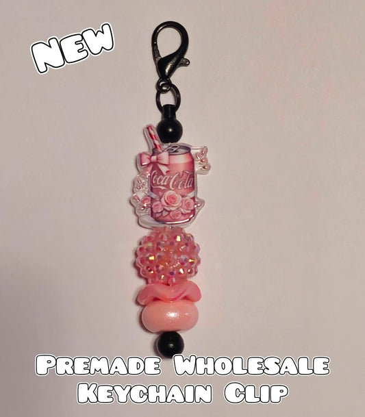 Wholsale Pre-Made Keychain Clip Charm 1 Count Coke