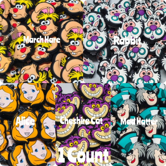 DIY Focal Bead 1 Count Craft Supplies Character Alice Wonderland Beads