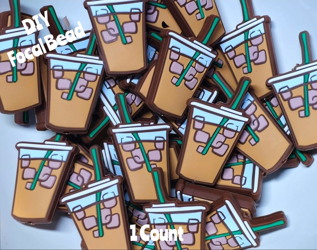 DIY Focal Bead 1 Count Craft Supplies Quotes Coffee Cups Iced Coffee