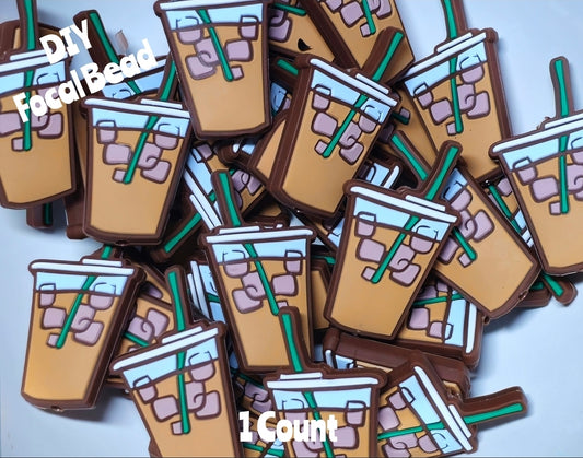 DIY Focal Bead 1 Count Craft Supplies Quotes Coffee Cups Iced Coffee