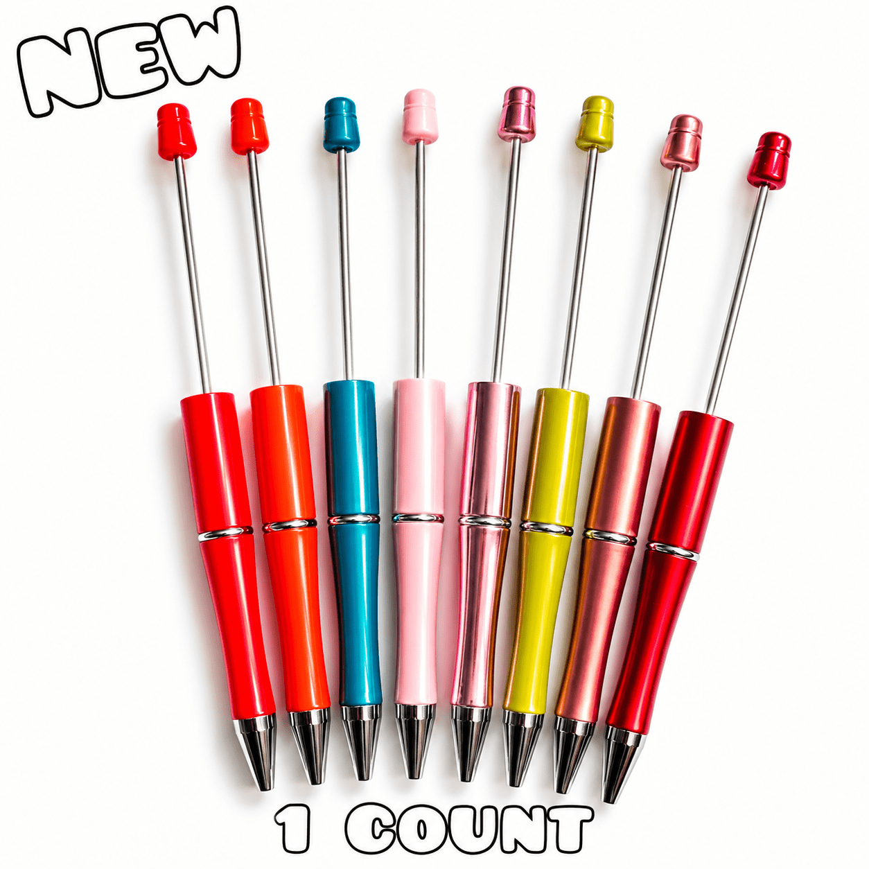 1 Count Beadable Plastic Pen Blanks